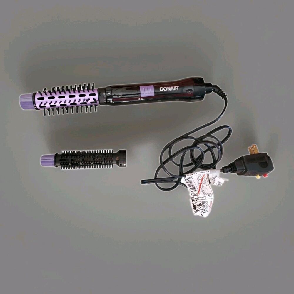 Conair Hot Air Curling Soft Brush Professional Hair Styler 2-1 Set Plug-in 1"